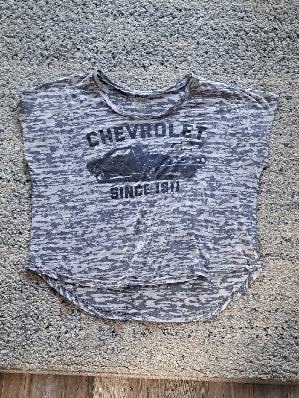 Chevrolet Women's Gray Short Sleeve Graphic Tee